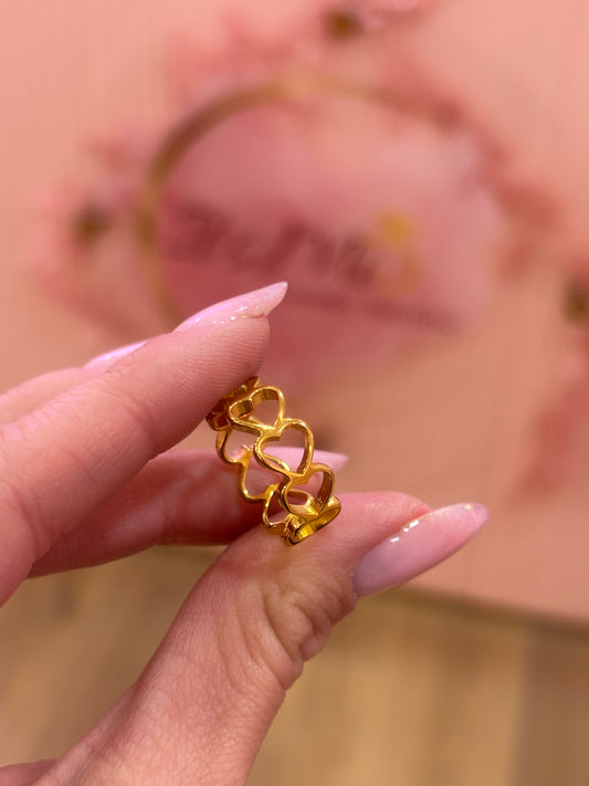 Anello Cuori Forati