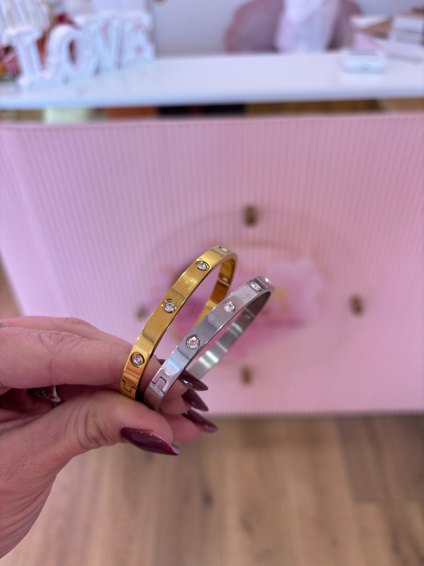 Bracciale Liscio Punti Luce
