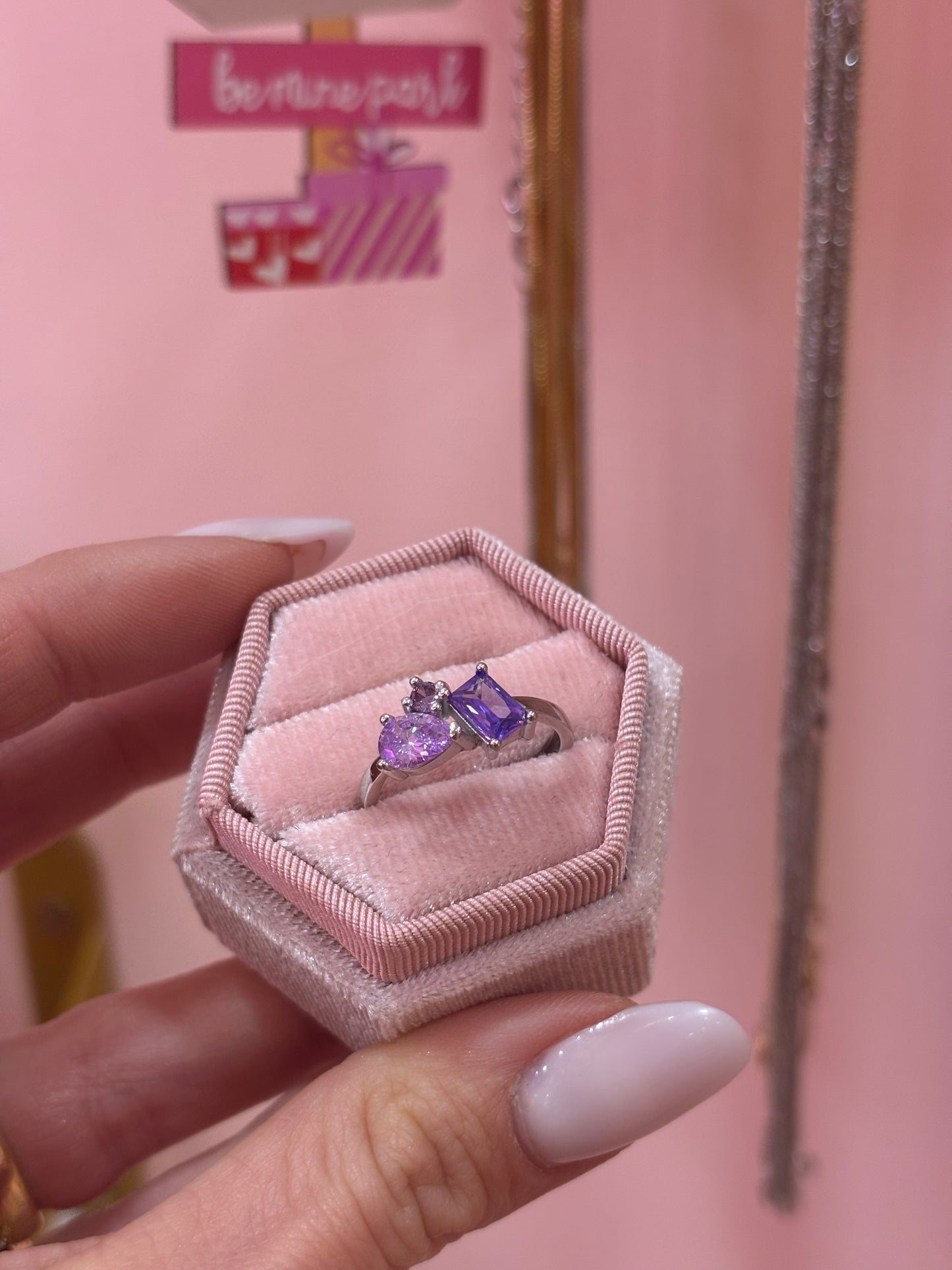 Anello Gocce di Viola