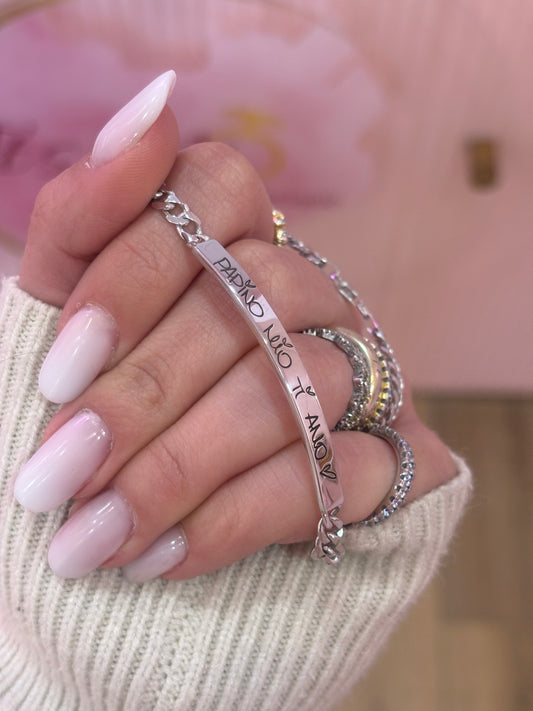 Bracciale Piastrina Grumetta