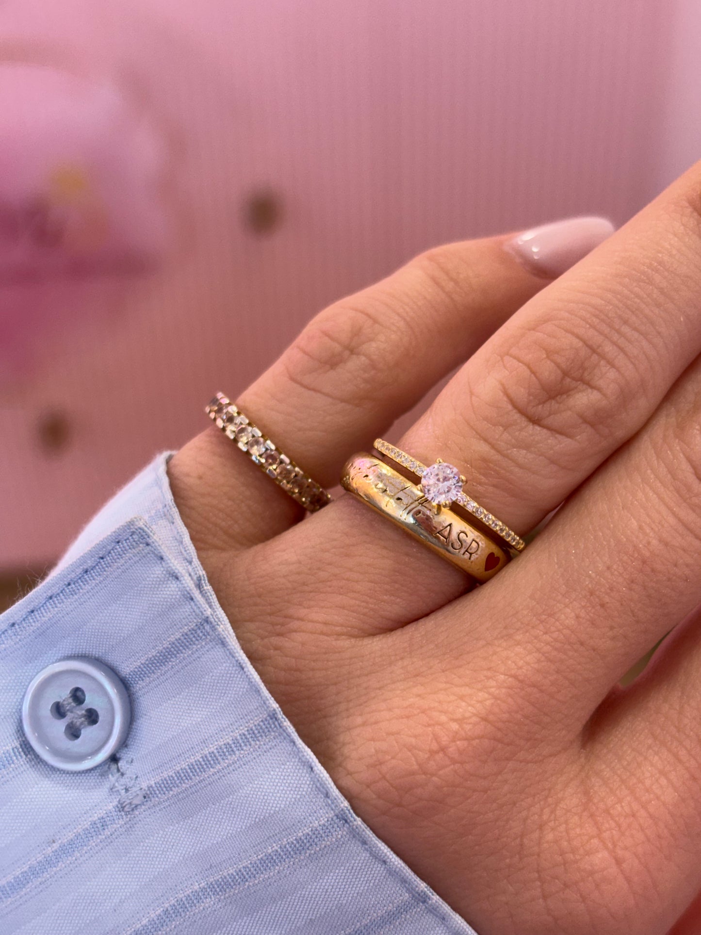 Anello Solitario in Veretta