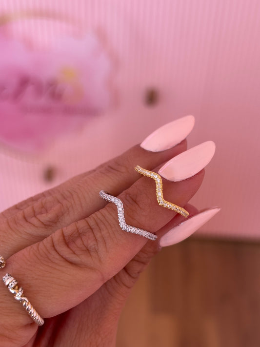 Anello Ondina Zirconato