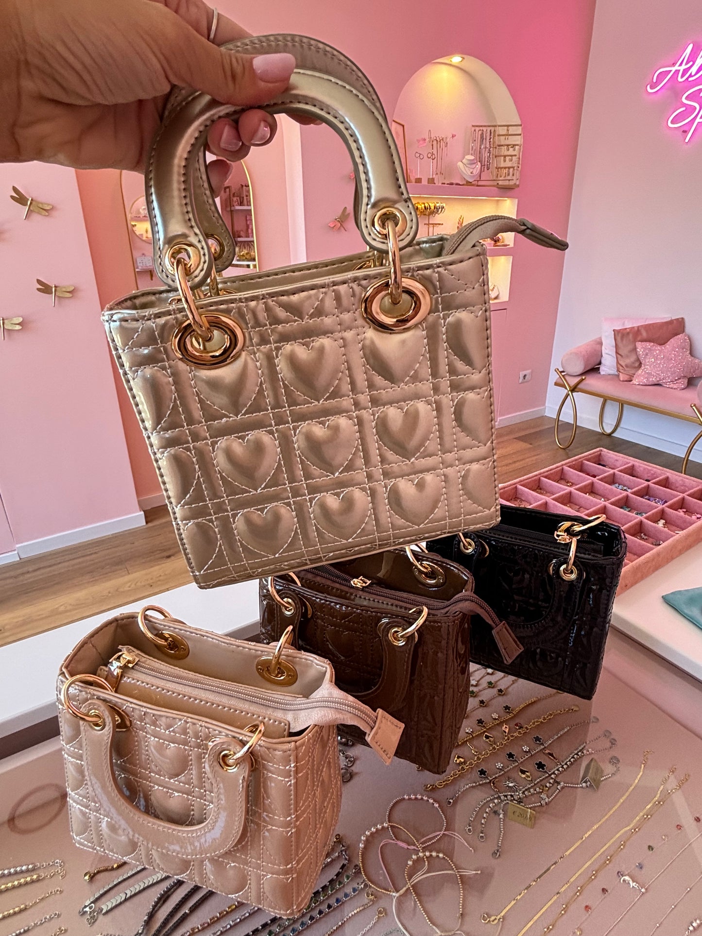 Borsa Cuori Lucida
