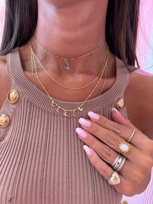 Collana Doppio Filo Lunette