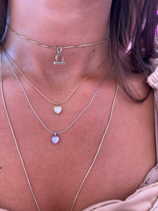 Collana Cuoricino Madreperla