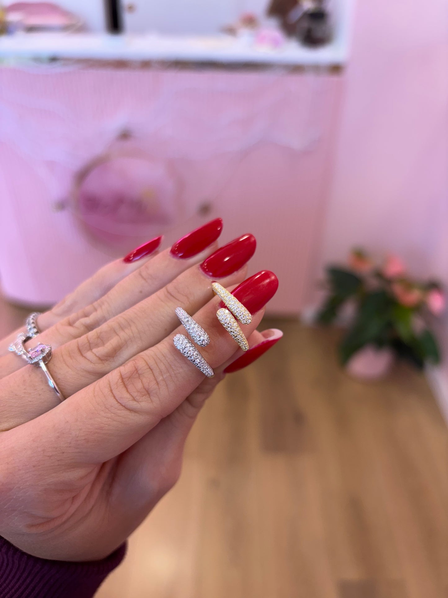 Anello Gocciolina Pavè