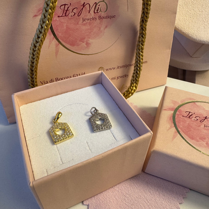 Ciondolo Casetta Argento e Oro