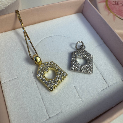 Ciondolo Casetta Argento e Oro
