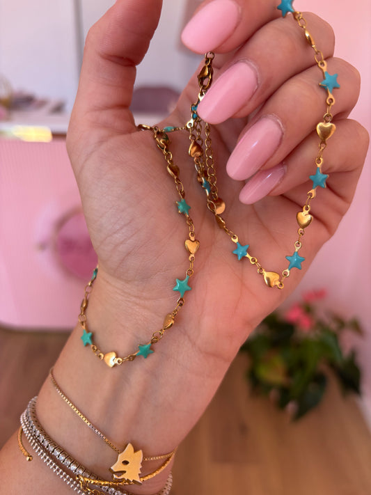Cavigliera Cuori e Stelle