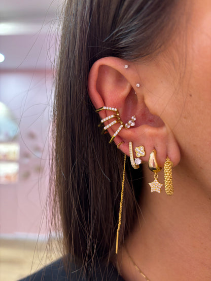 Earcuff Abbraccio con Catenella