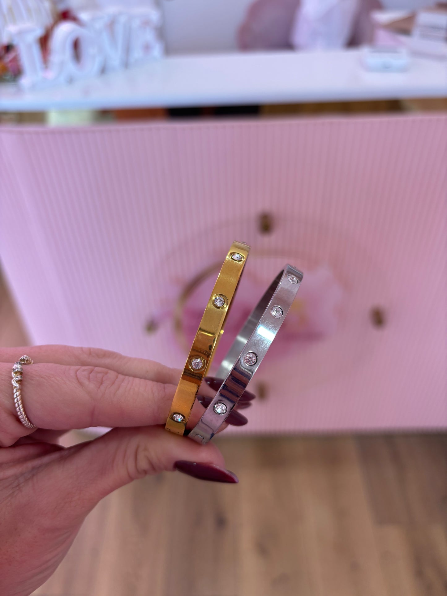 Bracciale Liscio Punti Luce