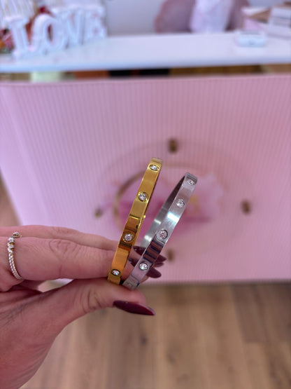 Bracciale Liscio Punti Luce