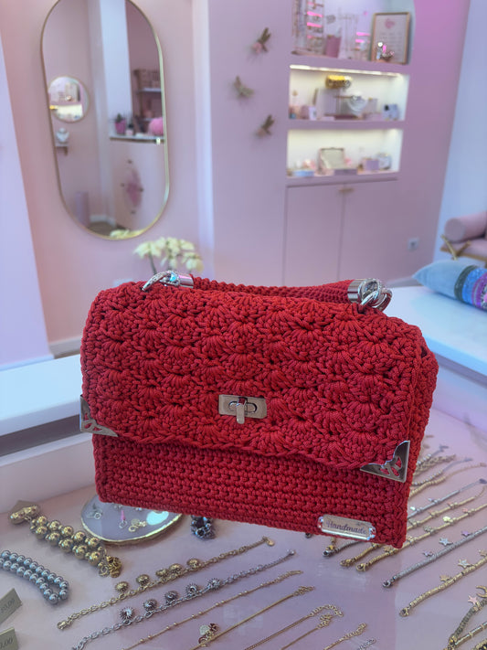 Borsa Uncinetto Rossa