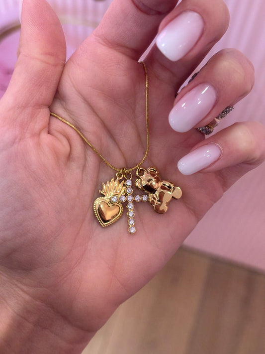 Orsacchiotto Cuore Sacro e Croce Luxury