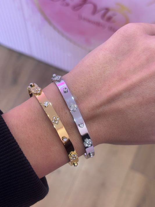Bracciale Quadrifogli Rigido