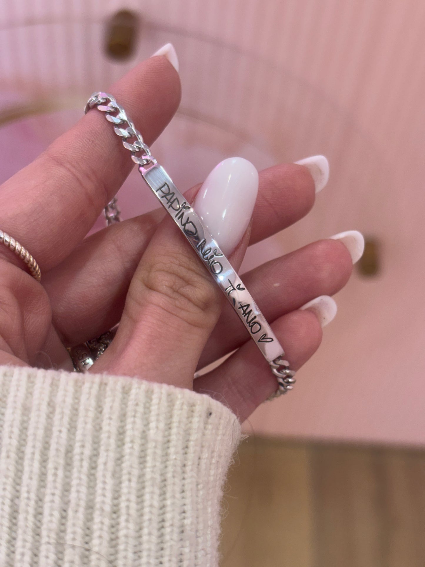 Bracciale Piastrina Grumetta