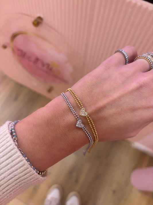 Bracciale Sferette e Cuoricino
