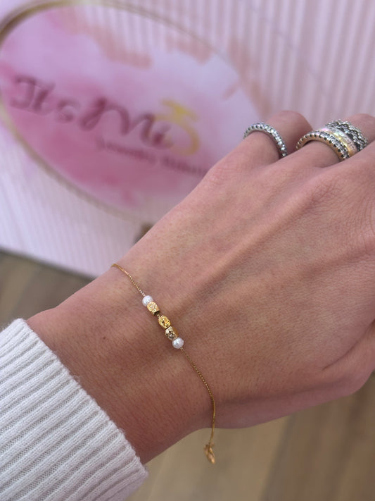 Bracciale Filo Dadini e Perle