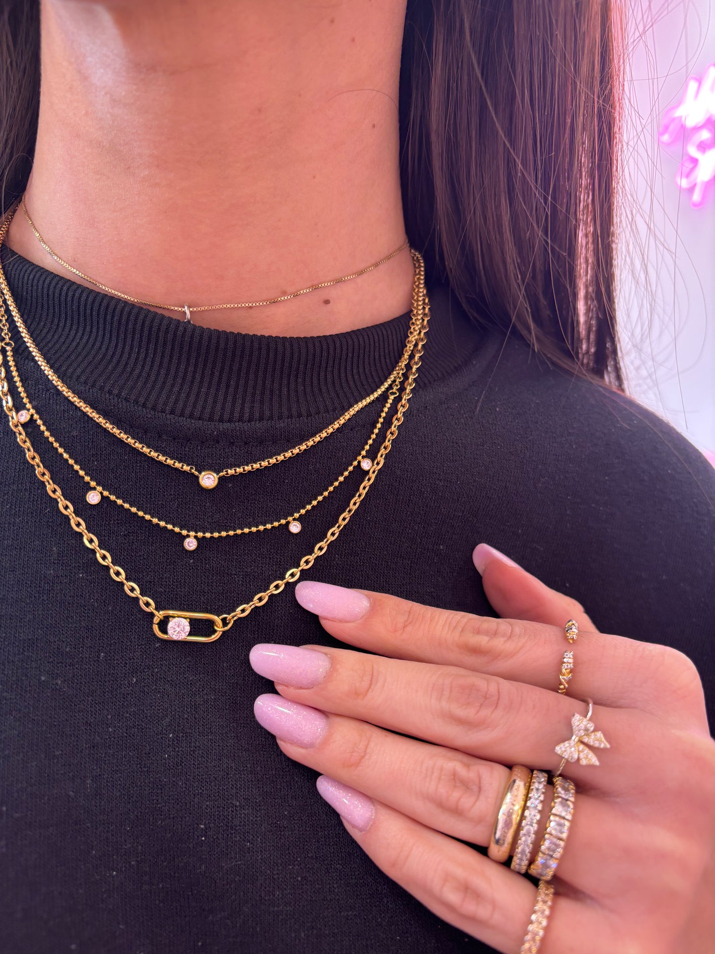 Collana 3 fili Chain