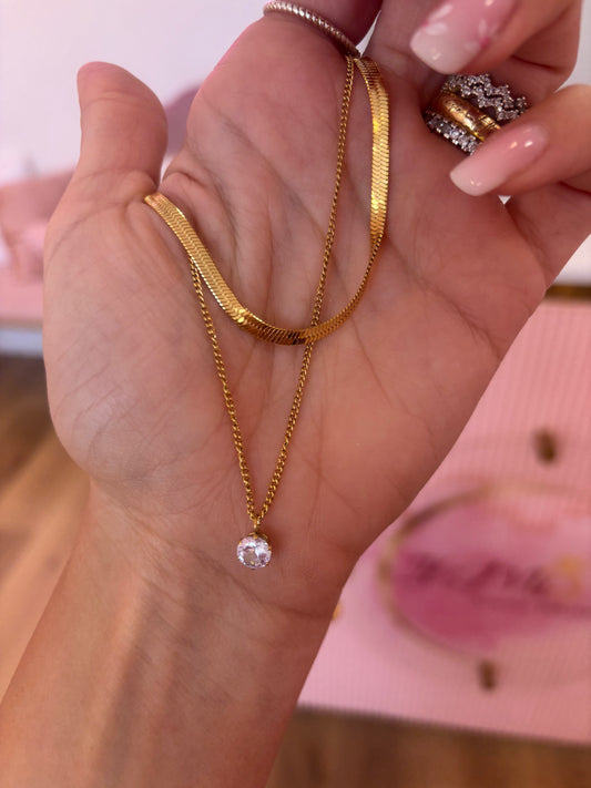 Collana Doppia con Punto luce