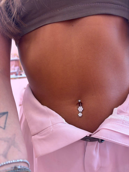 Piercing Doppio Fiore Ombelico