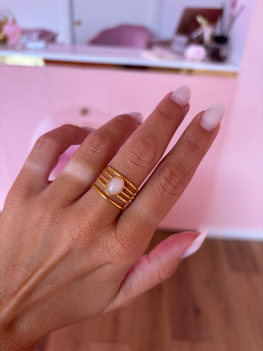 Anello Rosa Latte