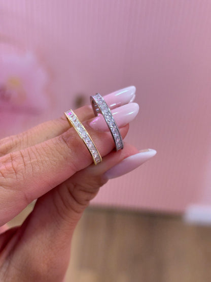Anello Veretta Cristalli