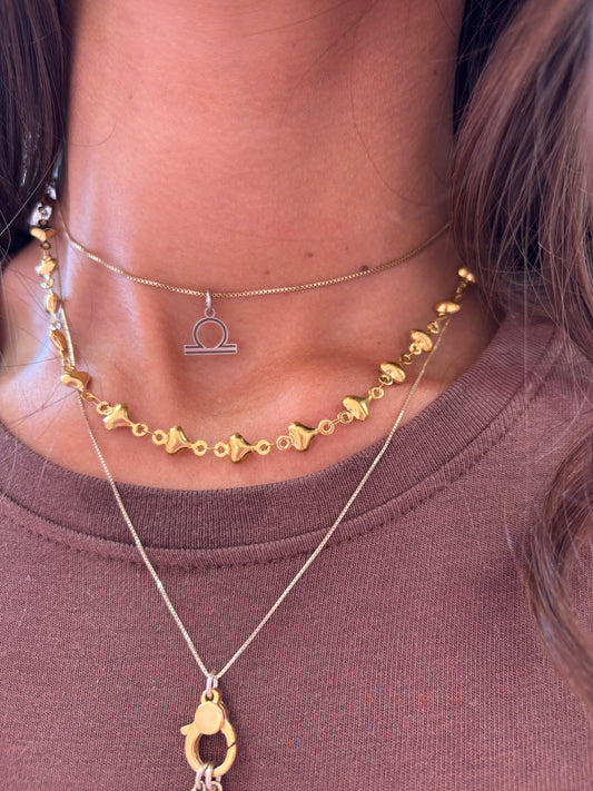 Collana Cuoricini Sonagli