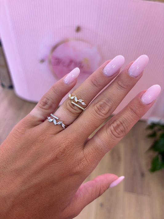 Anello Doppio con Cristalli
