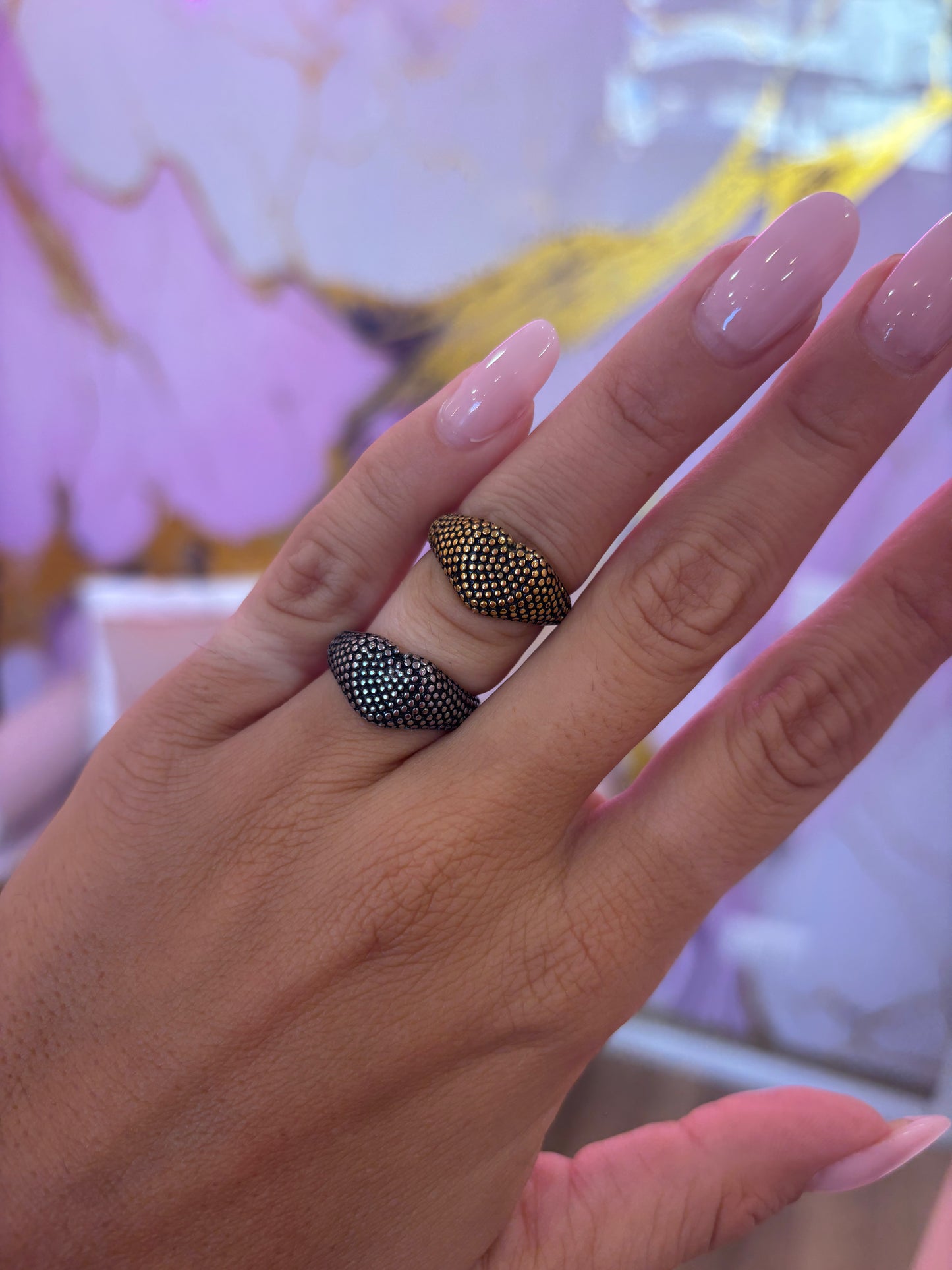 Anello Cuore Puntinato